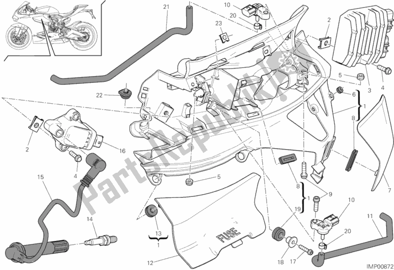 Wszystkie części do Impianto Elettrico Sinistro Ducati Superbike 899 Panigale ABS USA 2015